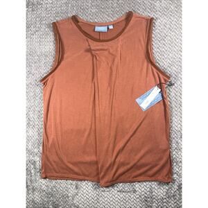 Simply Vera Vera Wang Rusty Copper Scooped Neck Sleeveless Top Size XL NWT